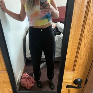 NWT high-wasted black mom jeans - L Tall